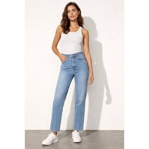 Levi’s Ribcage Straight Ankle Jeans – Light Wash | Size 27